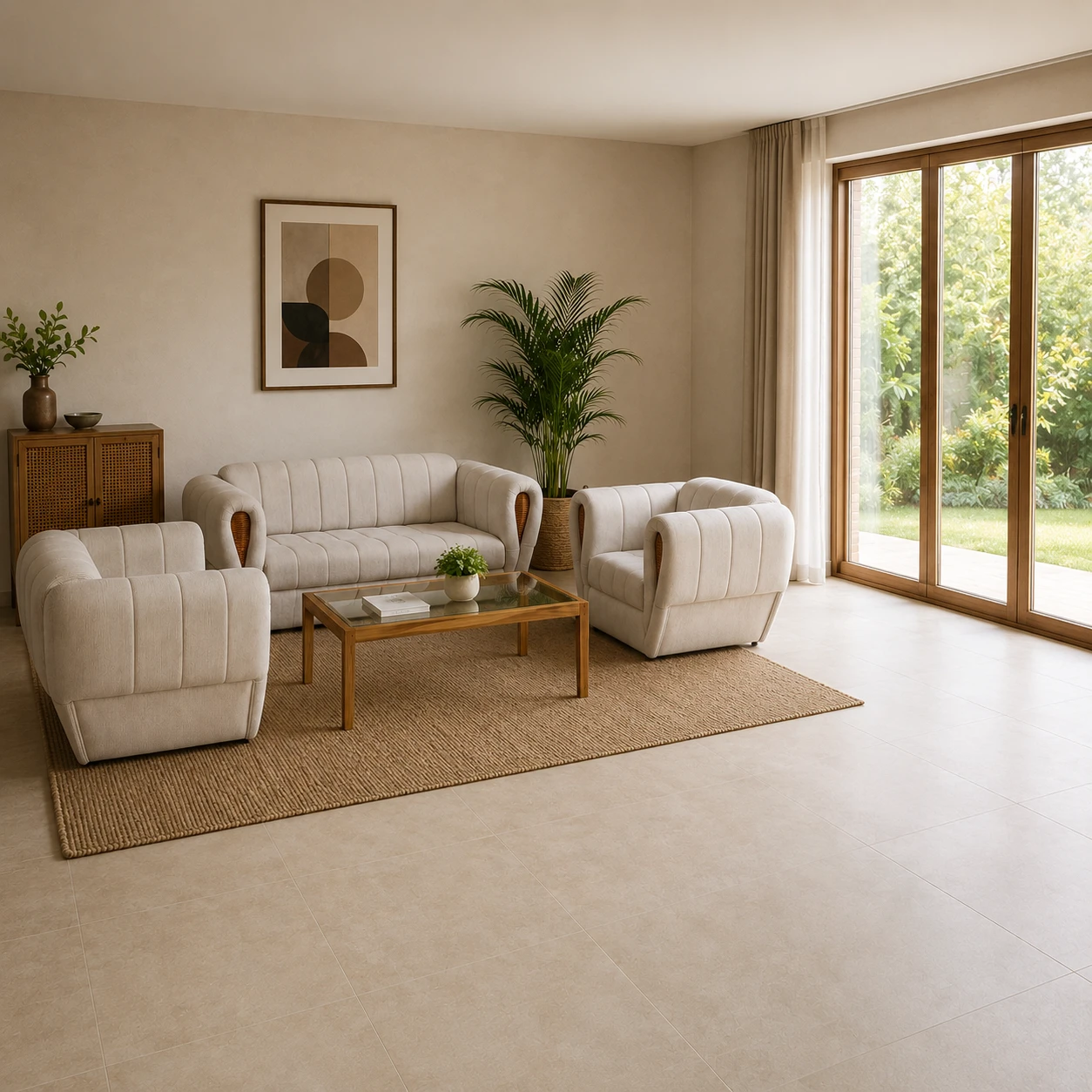 Bercy Sofa Set 4 Seater with Coffee Table