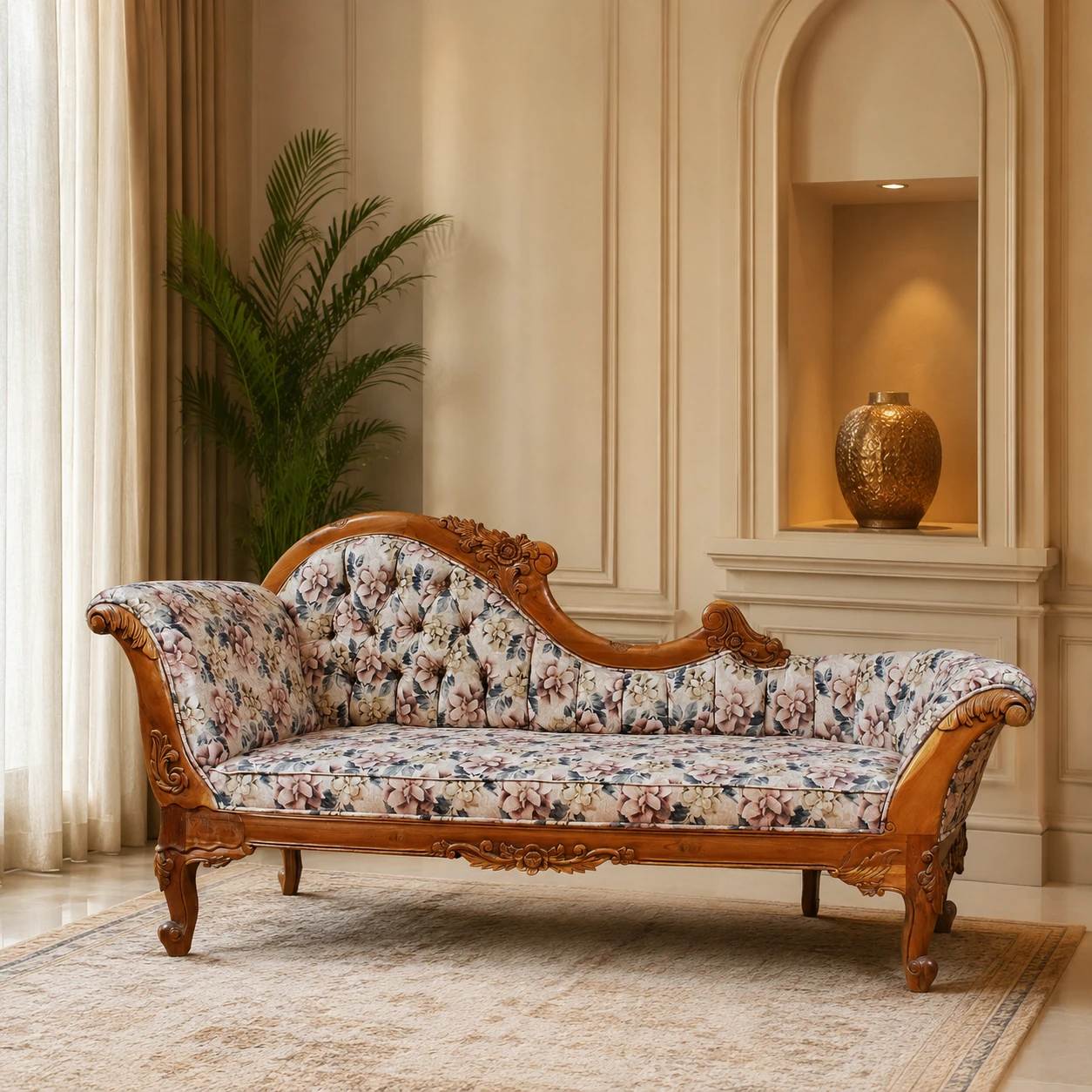 Kynance canape- sofa bed in teak wood