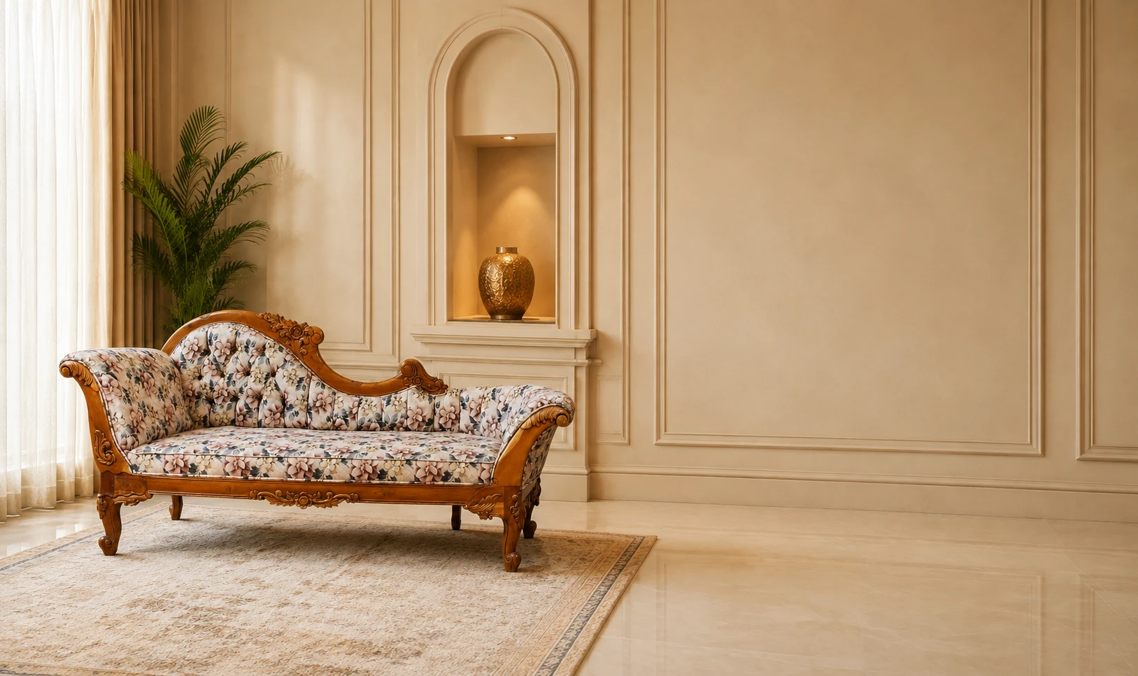 Kynance canape- sofa bed in teak wood