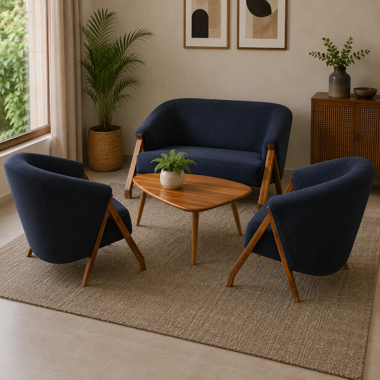 Sofa Set 4 Seater Pinto with Coffee Table