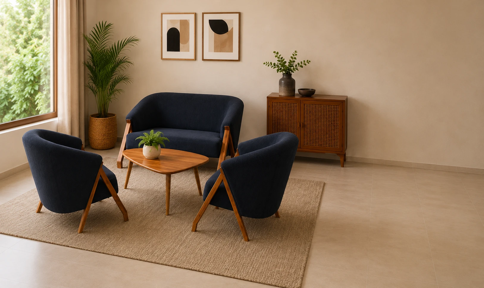 Sofa Set 4 Seater Pinto with Coffee Table